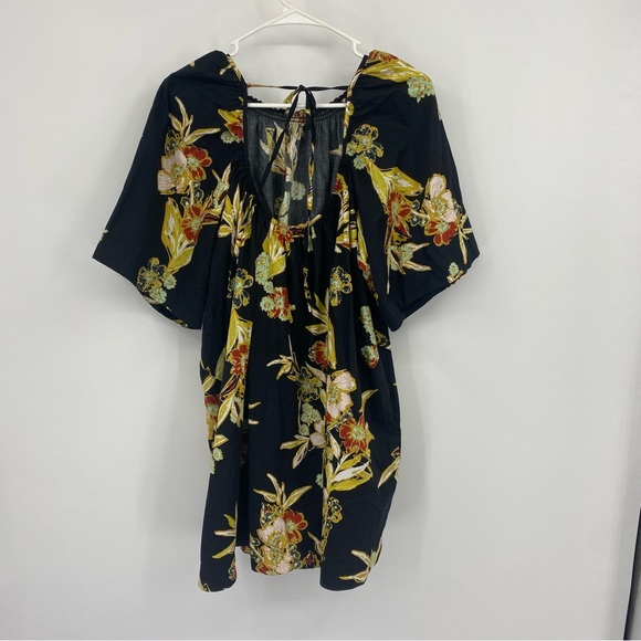 Free People Jodie Printed Black Tunic Floral Medium - Picture 4 of 10